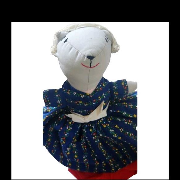 Vintage Little Red Riding Hood Wolf Grandma Topsy Turvy Flip Reverse Doll 15” - Picture 3 of 6